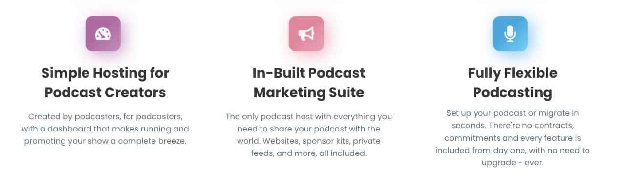 Captivate podcasting features