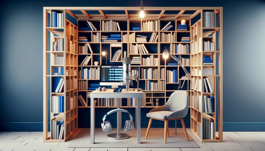 Bookshelf Barriers Podcasting Booth DIY