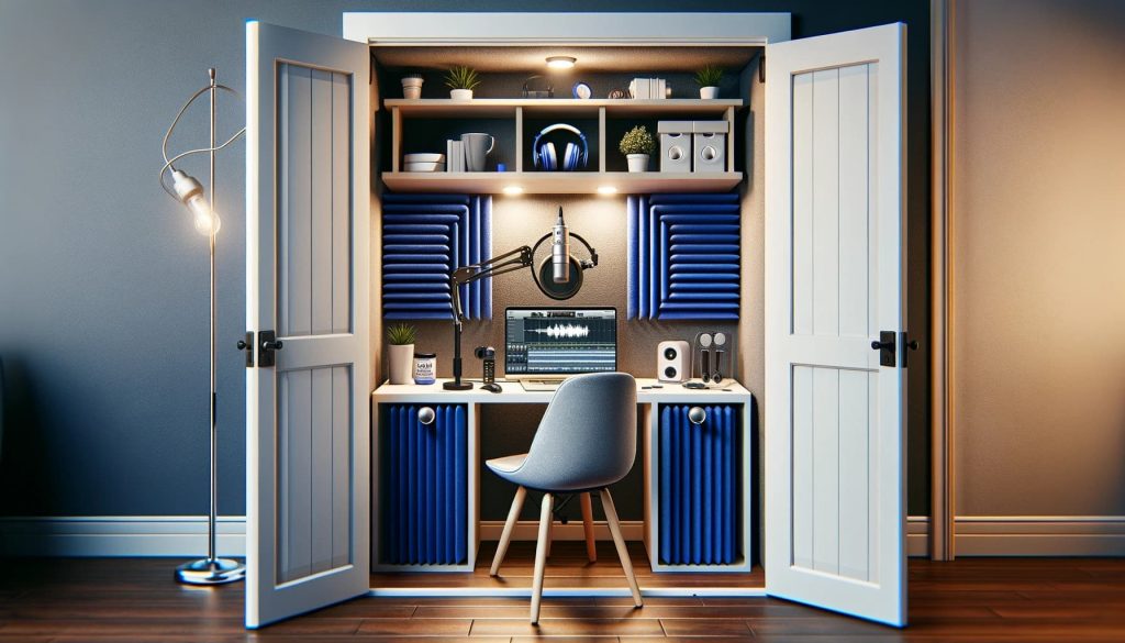 Closet Conversion Podcasting Booth