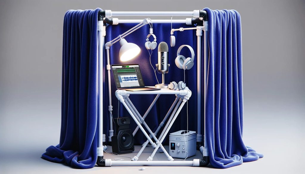 Portable PVC Pipe Frame Podcasting Booth