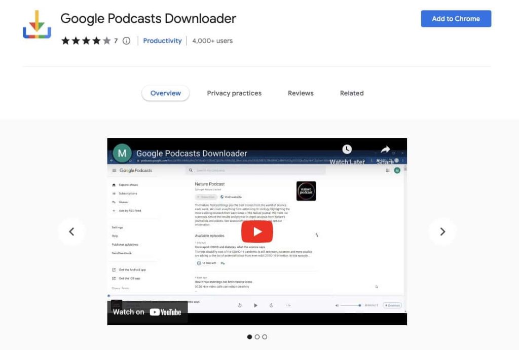 Google Podcast Downloader