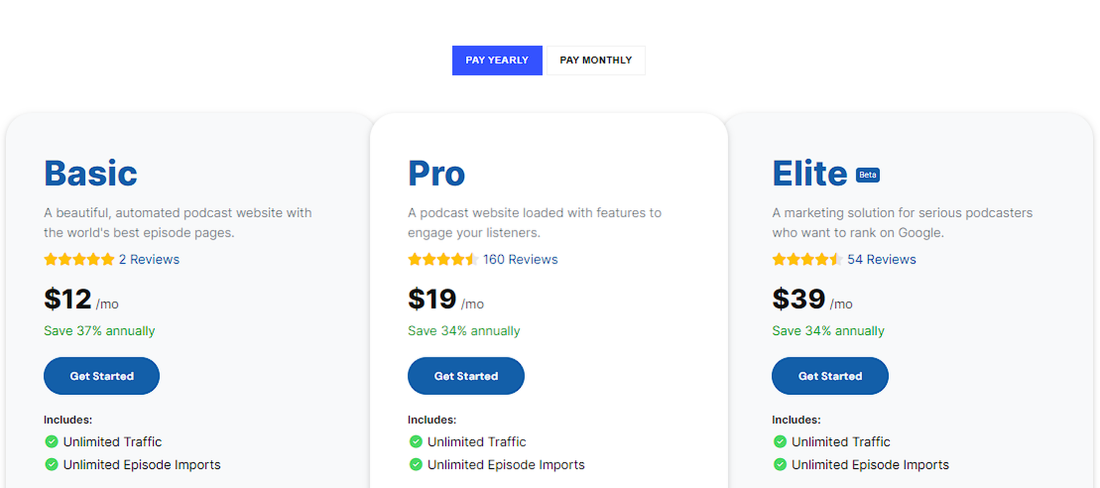 podpage pricing