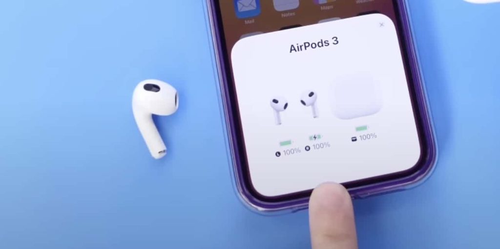 AirPods seamlessly connecting to an iPhone