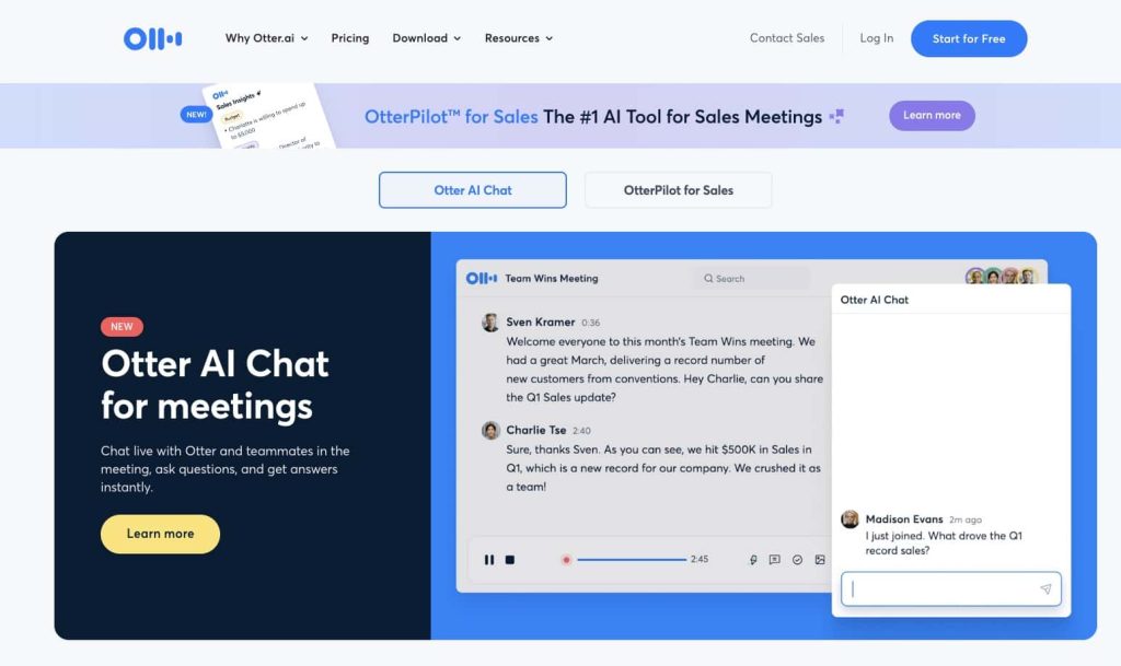 Otter Transcription AI
