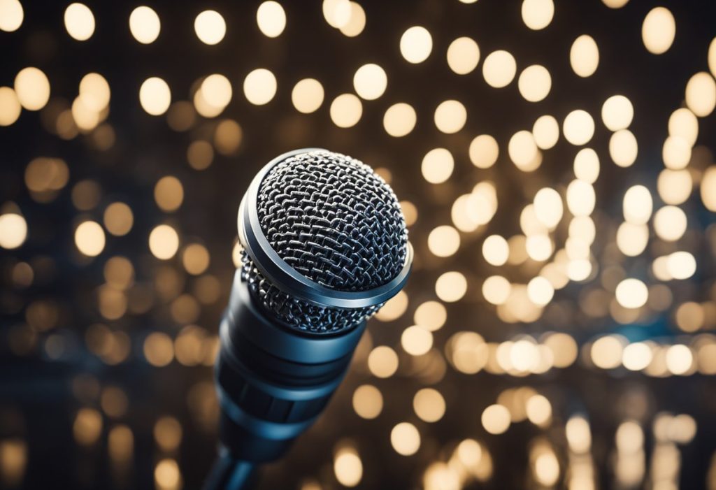 Concept art for Morbid Podcast mic featuring an abstract blend of lights