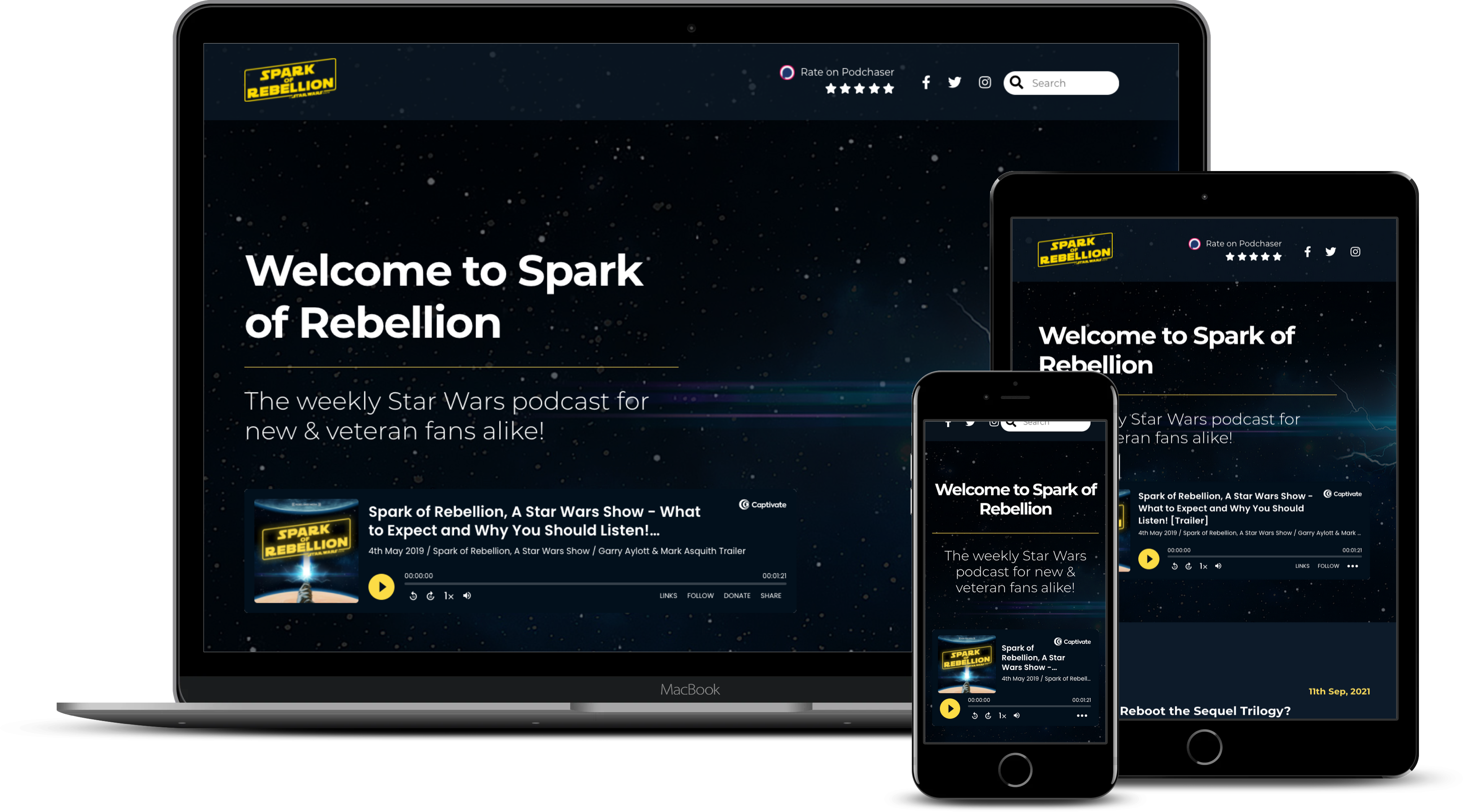 captivate podcast player